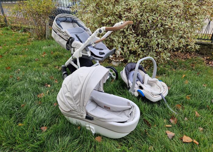 Grajewo ogłoszenia: Sprzedam wózek 3w1 Roan Bass Soft na pompowanych kołach; 400 zł.