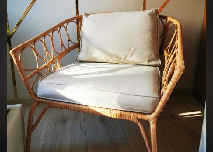 Grajewo ogłoszenia: S79 x W74 x G75 cm
Fotel  rattanowy z poduszka